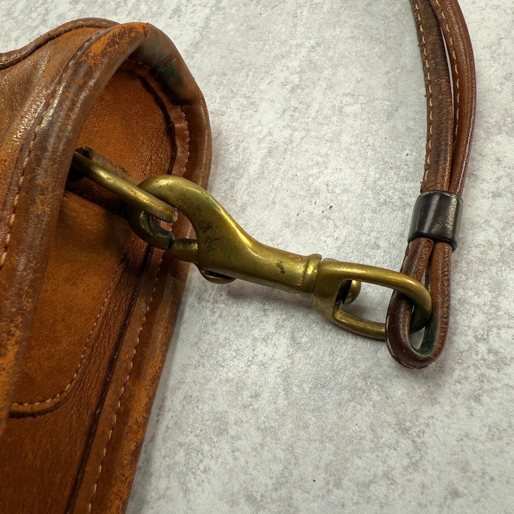 Vintage 1970s Coach Leatherware Leather Convertible Bag British Tan Made in USA - Picture 3 of 14